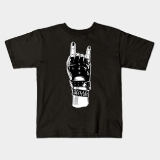 Girl hand rocking for life, black and white design Kids T-Shirt